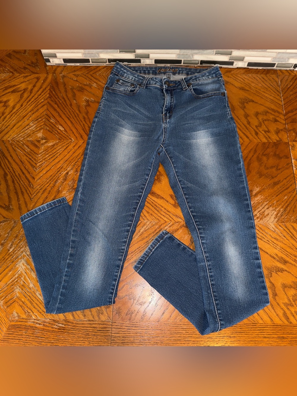 BAMBOO Women's Dark Blue Skinny Jeans